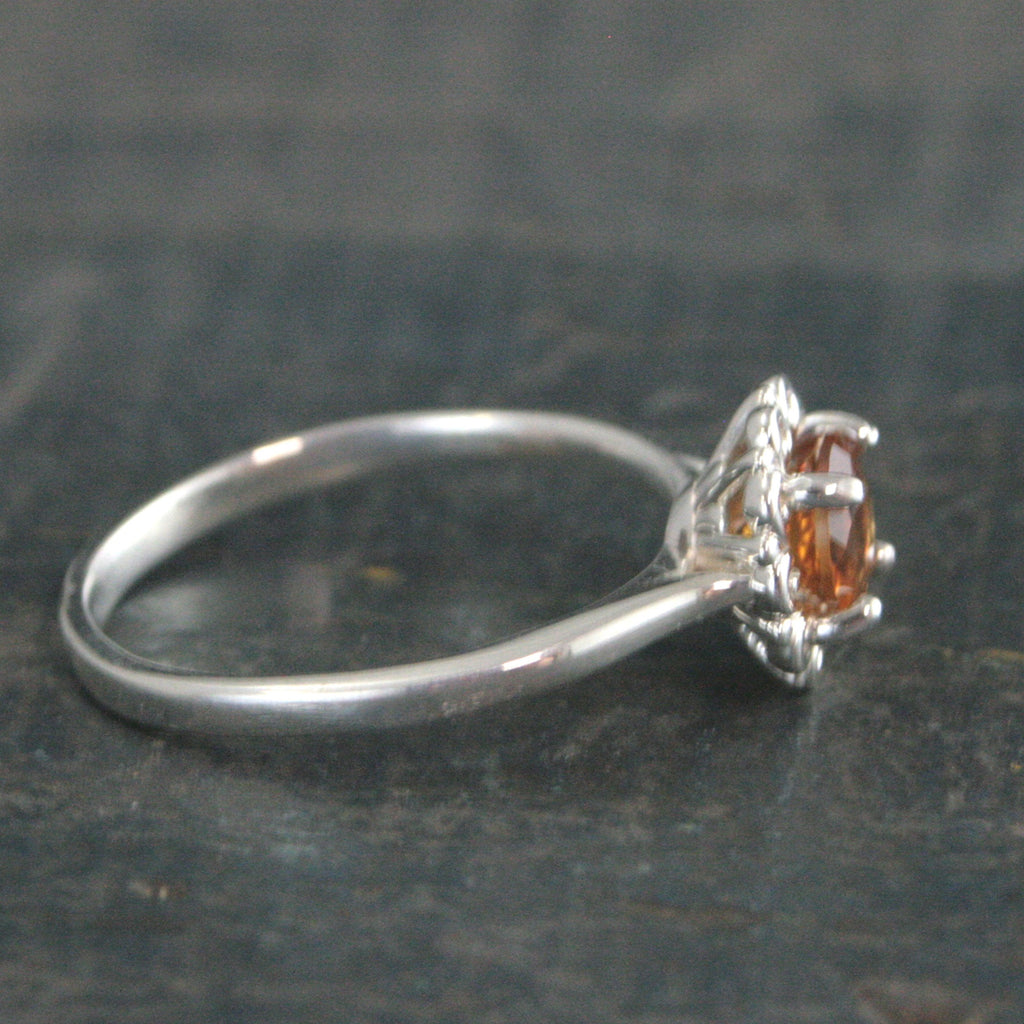 Solar Ring Citrine Ring November Birthstone Ring Sunburst Halo Ring Citrine Solitaire Swirling Halo Ring Dark Souls Solaire Ring Gamer