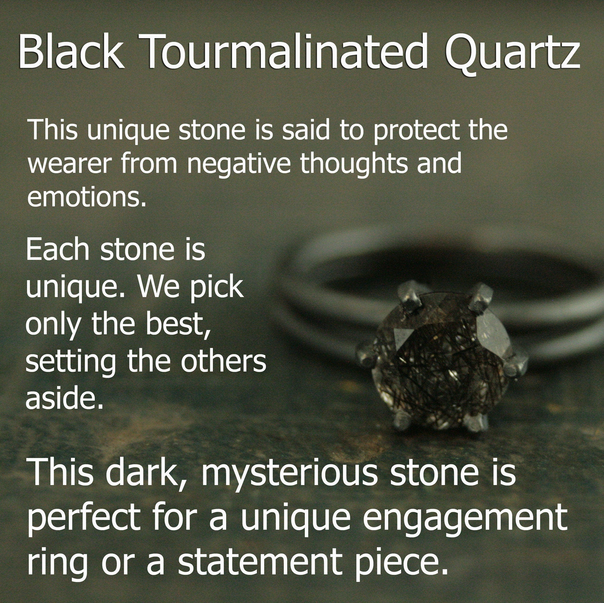 Black Rutilated Quartz Ring Gothic Vine Flourish Cathedral Oxidized Black Silver Ring Unique Engagement Ring Black Tourmalinated Quartz Ring