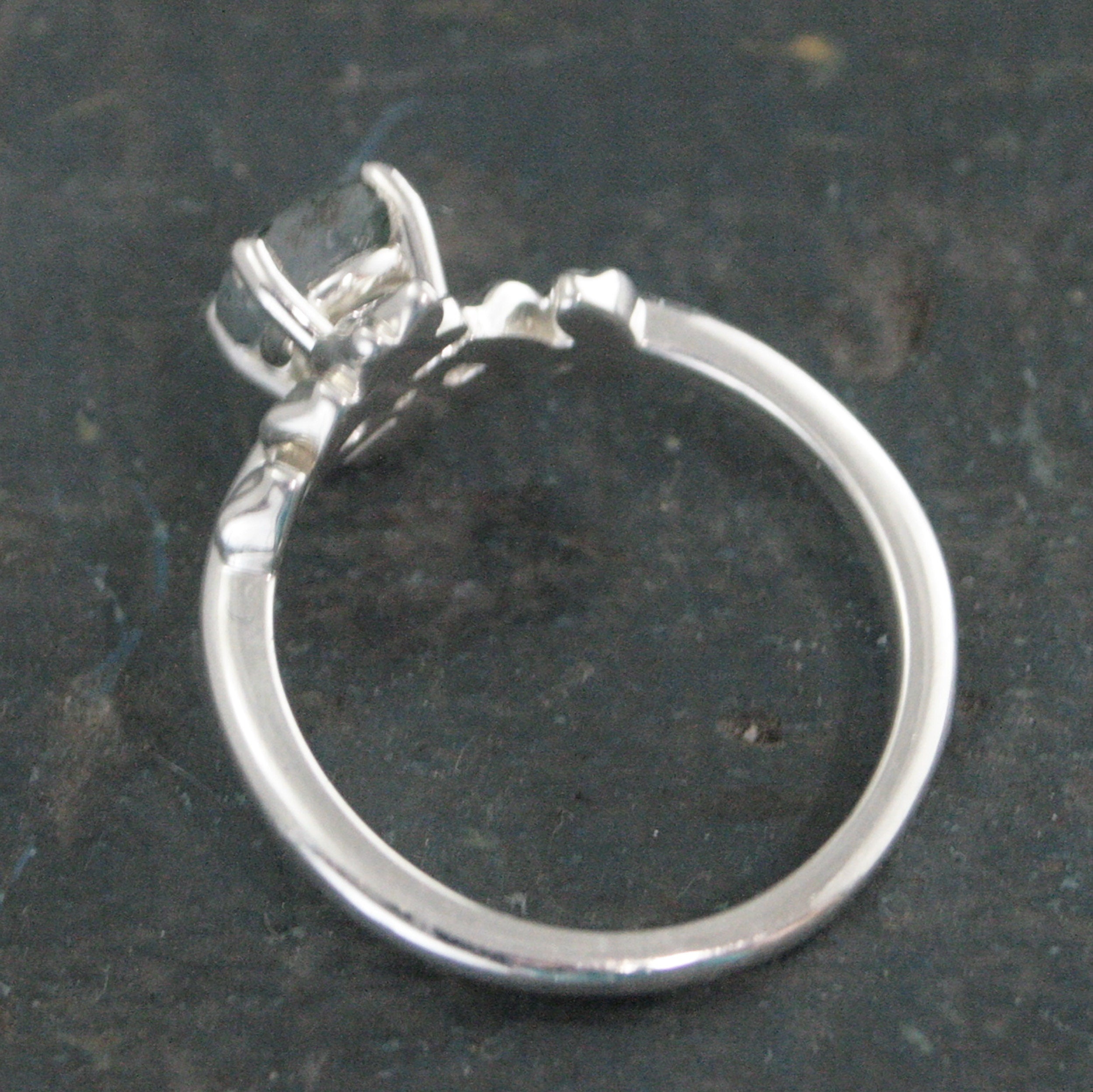 Moss Agate Fern Ring Sterling Silver 6mm Facetted Moss Agate Leaf Ring Vine Unique Elven Ring Branch Ring Twig Ring Silver