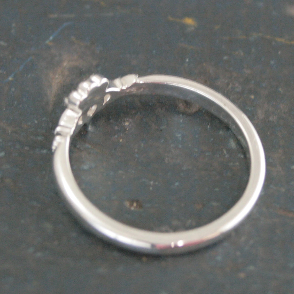 Tiny Celtic Heart Ring Moissanite Heart Silver Irish Claddagh Ring Promise Ring Sweet 16 Ring Claddagh Wedding Band Petite Engagement Ring