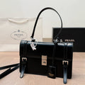 WORK BRIEFCASE 27 IN BLACK SHINY SMOOTH CALFSKIN